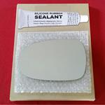 Mirror Glass Replacement + Silicone Adhesive for 0