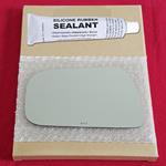 Mirror Glass Replacement + Silicone Adhesive for 9