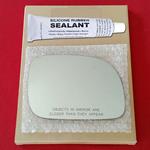 Mirror Glass Replacement + Silicone Adhesive for 9