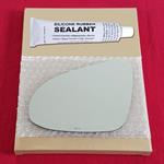 Mirror Glass Replacement + Silicone Adhesive for 1