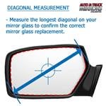 Mirror Glass for Saturn SC, SW, SL Passenger Sid-3