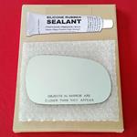 Mirror Glass Replacement + Silicone Adhesive for 9