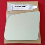 Mirror Glass Replacement + Silicone Adhesive for 0