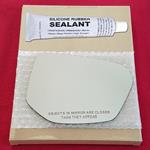 Mirror Glass Replacement + Silicone Adhesive for 1