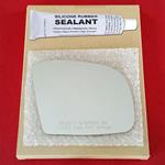 Mirror Glass Replacement + Silicone Adhesive for 0