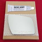 Mirror Glass Replacement + Silicone Adhesive for 1