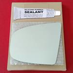 Mirror Glass Replacement + Silicone Adhesive for 0