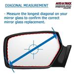 Mirror Glass Replacement + Full Adhesive for F-1-3