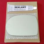 Mirror Glass Replacement + Silicone Adhesive for 0