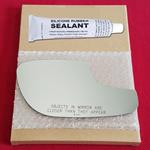 Mirror Glass Replacement + Silicone Adhesive for 1