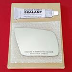 Mirror Glass Replacement + Silicone Adhesive for 0