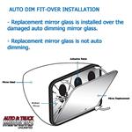 Mirror Glass for X3, X4, X5, X7 Driver Side Repl-3