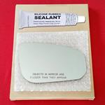 Mirror Glass Replacement + Silicone Adhesive for 0