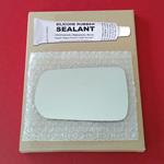 Mirror Glass Replacement + Silicone Adhesive for 9