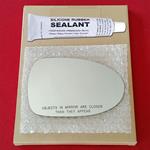 Mirror Glass Replacement + Silicone Adhesive for 9