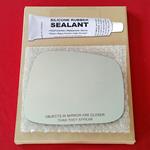 Mirror Glass Replacement + Silicone Adhesive for 9