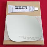 Mirror Glass Replacement + Silicone Adhesive for 1