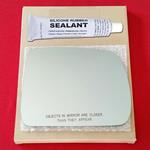 Mirror Glass Replacement + Silicone Adhesive for 0