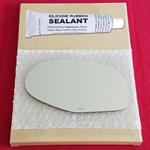 Mirror Glass Replacement + Silicone Adhesive for 0