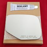 Mirror Glass Replacement + Silicone Adhesive for 0