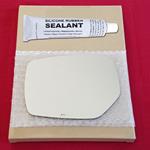 Mirror Glass Replacement + Silicone Adhesive for 1