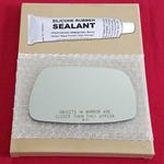 Mirror Glass Replacement + Silicone Adhesive for 0