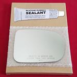 Mirror Glass Replacement + Silicone Adhesive for 1