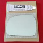 Mirror Glass Replacement + Silicone Adhesive for 9