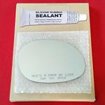 Mirror Glass Replacement + Silicone Adhesive for 0