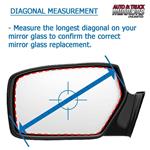 Mirror Glass Replacement + Full Adhesive for 03-6