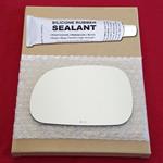 Mirror Glass Replacement + Silicone Adhesive for 9