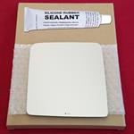 Mirror Glass Replacement + Silicone Adhesive for 1