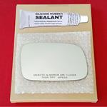 Mirror Glass Replacement + Silicone Adhesive for 9