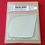 Mirror Glass Replacement + Silicone Adhesive for 0