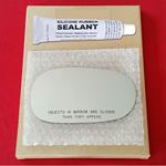 Mirror Glass Replacement + Silicone Adhesive for 9