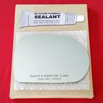 Mirror Glass Replacement + Silicone Adhesive for 0