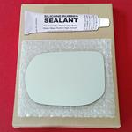 Mirror Glass Replacement + Silicone Adhesive for 0