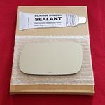 Mirror Glass Replacement + Silicone Adhesive for 9