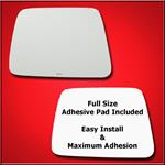 Mirror Glass + Full Adhesive for Nissan D21, Front