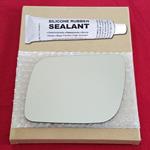 Mirror Glass Replacement + Silicone Adhesive for 1