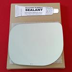 Mirror Glass Replacement + Silicone Adhesive for 1