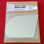 Mirror Glass Replacement + Silicone Adhesive for 9