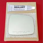 Mirror Glass Replacement + Silicone Adhesive for 0