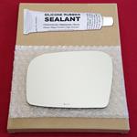 Mirror Glass Replacement + Silicone Adhesive for 0