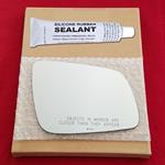 Mirror Glass Replacement + Silicone Adhesive for 0