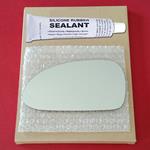 Mirror Glass Replacement + Silicone Adhesive for 9