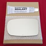 Mirror Glass Replacement + Silicone Adhesive for 1