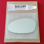 Mirror Glass Replacement + Silicone Adhesive for 0