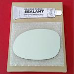 Mirror Glass Replacement + Silicone Adhesive for 0