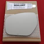 Mirror Glass Replacement + Silicone Adhesive for 1